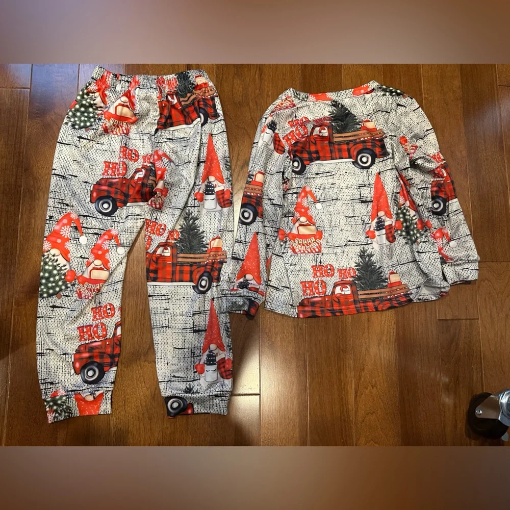 Boys Red Truck Christmas Pajama Set 5T Holiday Two Piece Sleepwear